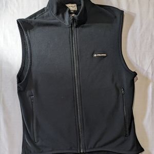 Polaris women's black zippered high neck sweater vest size medium USA